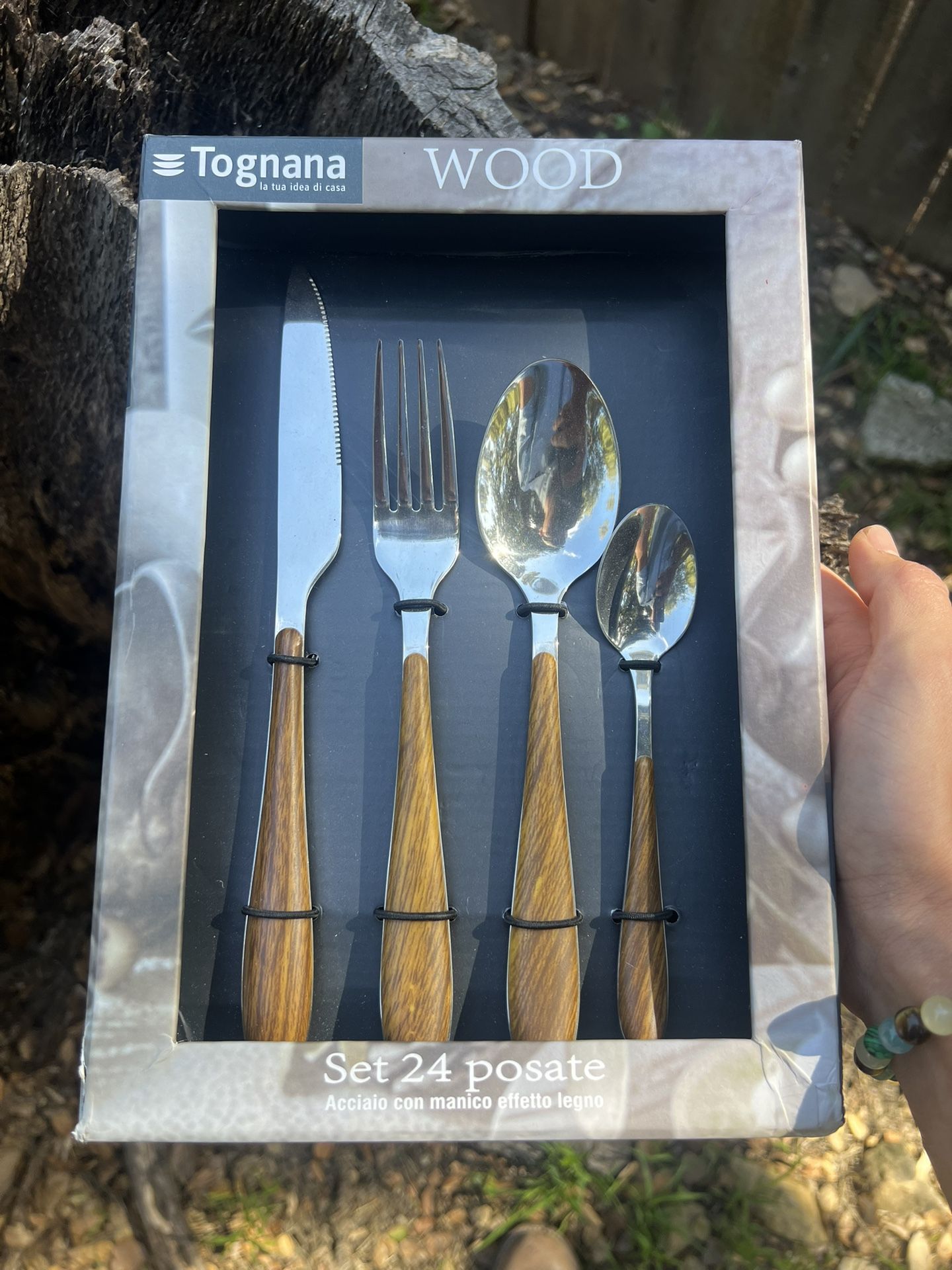 Tognana 24 Wood Silverwear Set