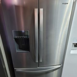 Whirlpool 36" Wide Stainless Steel French Door Refrigerator