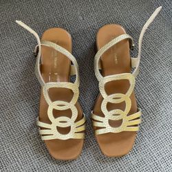 Leather Gold Sandals 