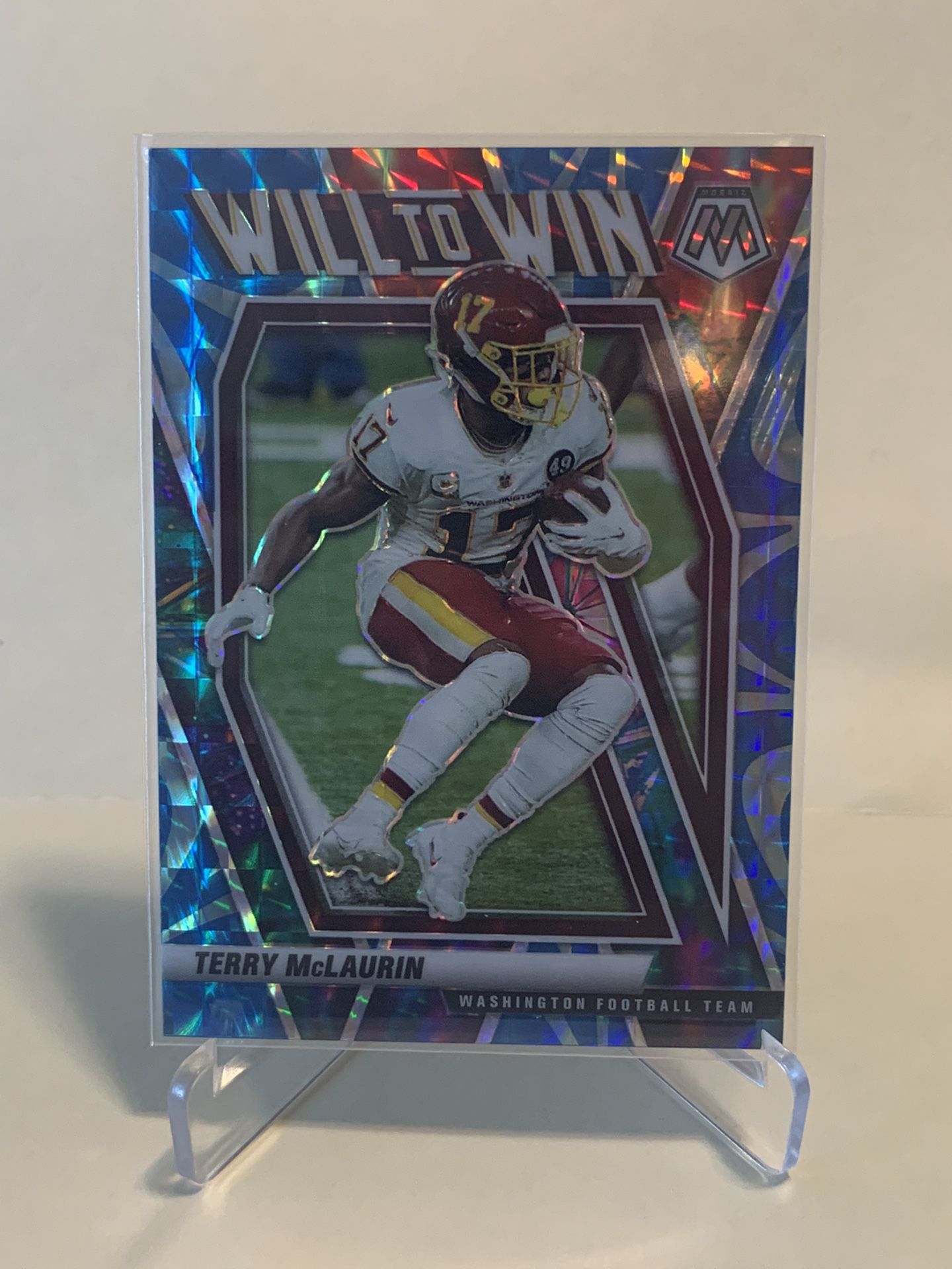 2021 Mosaic Terry Mclaurin Will To Win Blue Fluorescent 35/99 Washington SSP