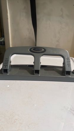 Officemate Deluxe 3-Hole Punch, Heavy Duty, with Chip Drawer, 45 Sheet Capacity, Silver