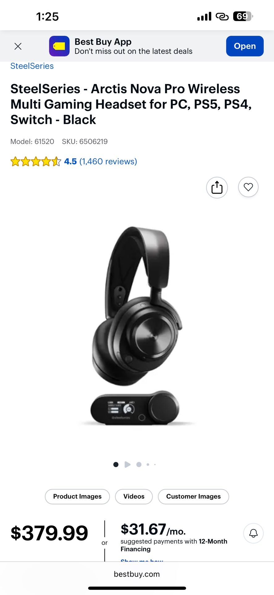 SteelSeries - Arctis Nova Pro Wireless Multi Gaming Headset for PC, PS5, PS4, Switch - Black
