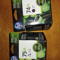 HP Ink Cartridges - 74XL And 75XL - NIB