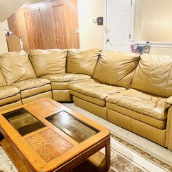 Sectional Leather Sofa  -$100