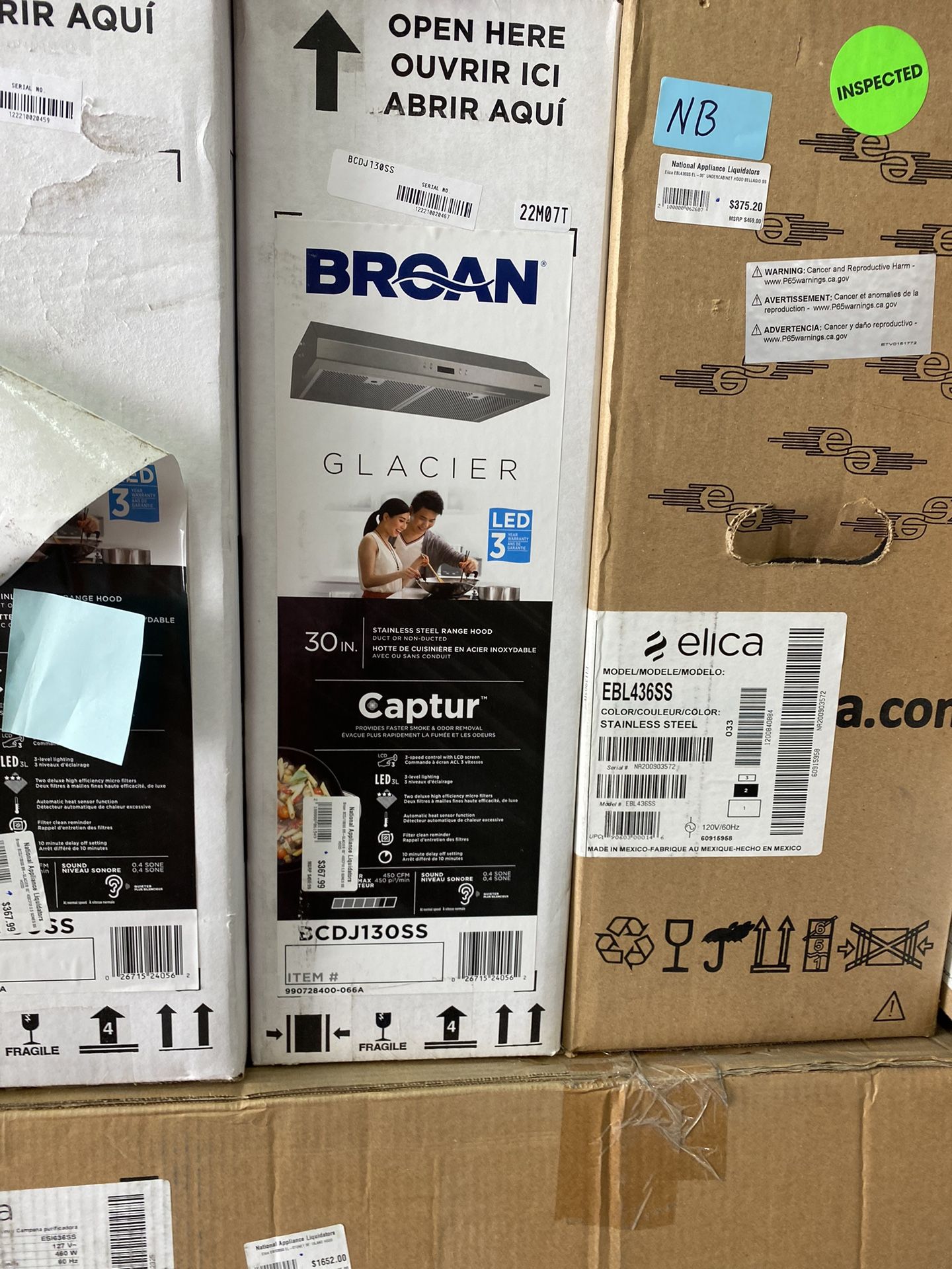 Broan Glacier BCDJ130SS 30 Inch Under Cabinet Range Hood with 3-Speed/400 CFM Blower