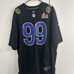 Los Angeles Rams Nike Black Super Bowl LVI Aaron Donald Jersey Size Mens XL