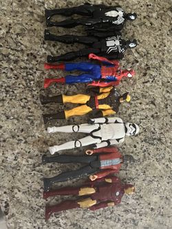 Marvel 10” Super Hero Figures - Spider-Man Venom  Wolverine Star Lord Ironman Storm Trooper + HULK