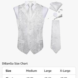 DiBanGu Mens Vest Tie Set 7PCS Set for Wedding Party