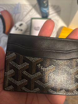 Black/brown Goyard card holder