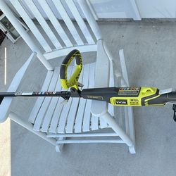 Ryobi 40V battery weed eater- expand-it attachment compatible. Works great. Very clean