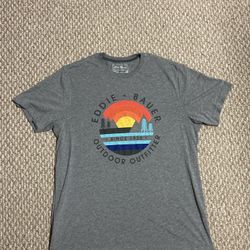 Eddie Bauer Outdoor Outfitters Gray Nature Athletic T-Shirt