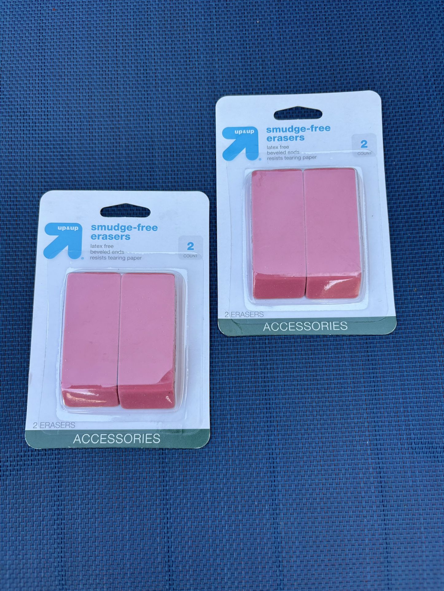 Lot Of 2 Up & Up Erasers Twin Packs New