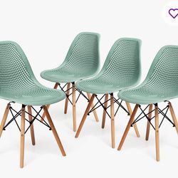 Modern Wayfair Green Dining Chairs (Set of 4) – $90