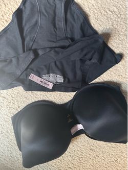 Victoria’s Secret - Body by Victoria Lightly Lined Full-Coverage Bra Size 36DDD and Stretch Cotton Hiphugger Panty Size L - Black