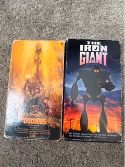 Rare goonies slip vhs and iron giant slip