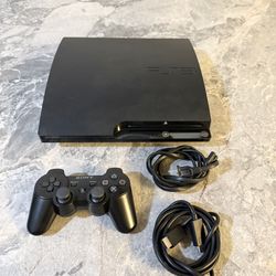 Ps3 Slim 120GB Console with Controller and Cables 