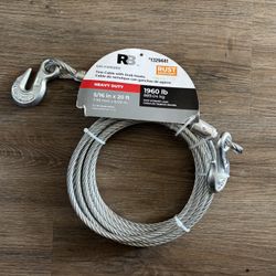 Tow Cable With Grab Hooks 