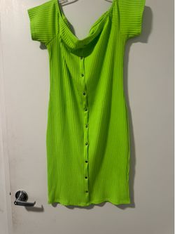 Neon green dress