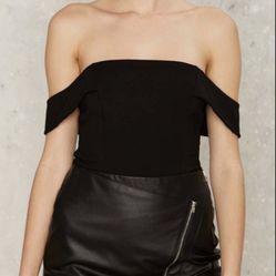 Lavish Alice Bodysuit Black Off The Shoulder