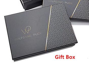 Wolfgang Puck 6 - piece Gray Steak Knife Set w/Wooden Gift Box ~NEW~