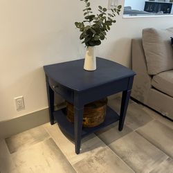 Side Table, Chalk, Blue Color, Ethan Allen