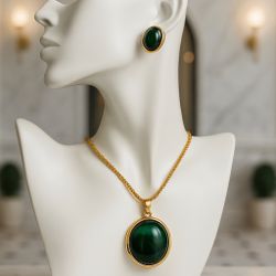 Emerald Green Cat Eye Set 