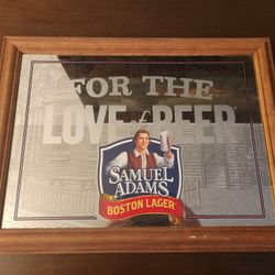 VINTAGE SAMUEL ADAMS MIRROR PICTURE