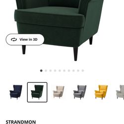 Beautiful Accent Chair Ikea Strandmon Wing  Chair-  One Chair Retails For $429
