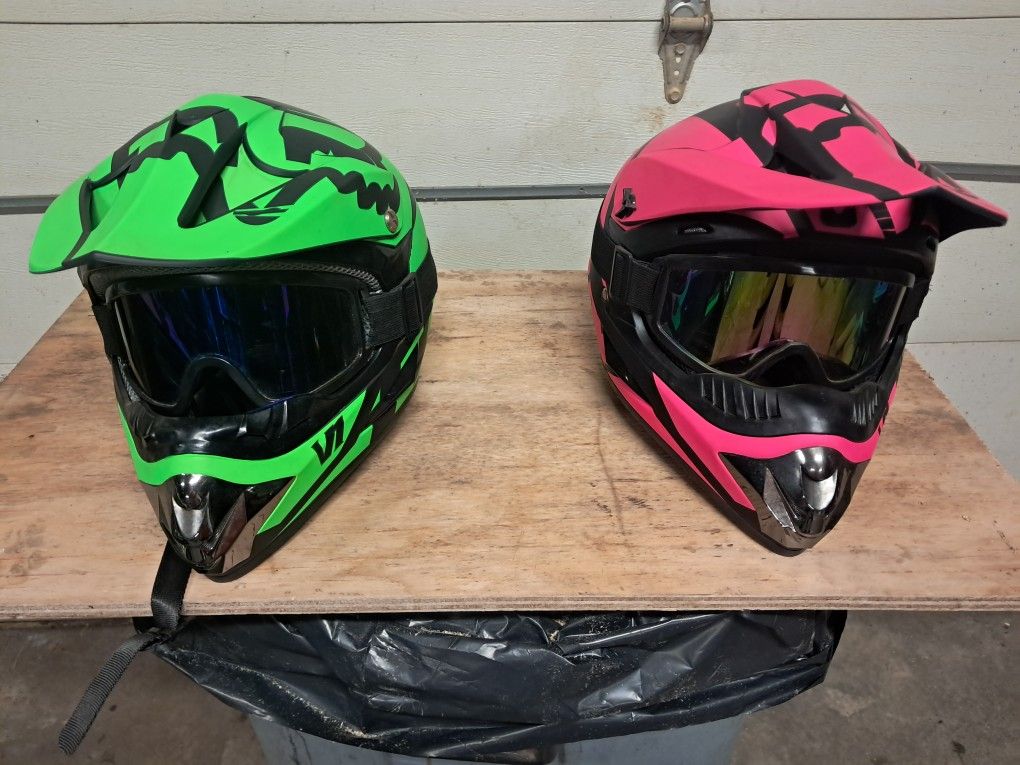 2 Bicycle Helmets BMX For Sale.