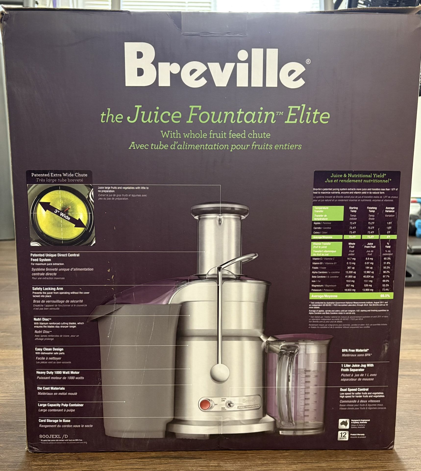 Breville Juice Fountain Elite 800JEXL