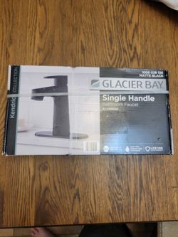 Glacier Bay Kendrick Single Hole Bathroom Faucet In Matte Black 