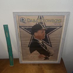 Tom Landry Dallas Cowboys Magazine Print Ad / Frame 11x14