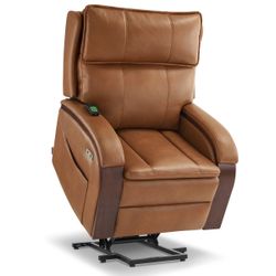 Power   Lift   Recliner   Chair,   Massage   and Heat,   Faux   Leather