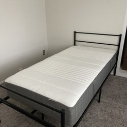 Twin Bed  Reg Length Foam Mattress And Frame XL Twin 