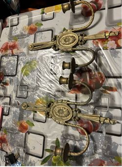Vintage Brass Candle Wal  Holders Stamped 274.