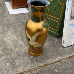 Glass Painted Antique Vase