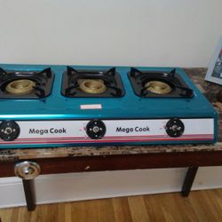 Mega cook three burner gas stove