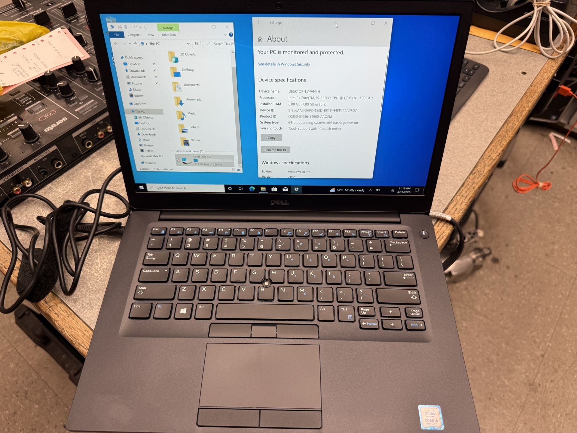 Dell Latitude 7490 256GB SSD 8GB RAM Laptop Computer Notebook PC Windows Wifi Bluetooth Keyboard