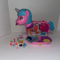 Polly Pocket Unicorn Playset With Figs And Accessories 