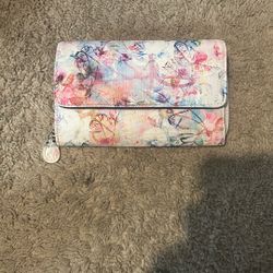 Large, floral wallet