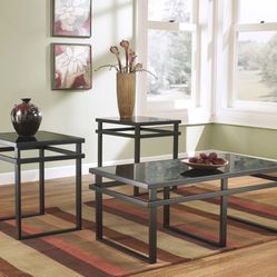 Ashley Laney Coffee Table &  2 End Tables