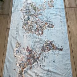 Dive map microfiber beach towel