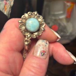 Larimar Pendant In Sterling Silver