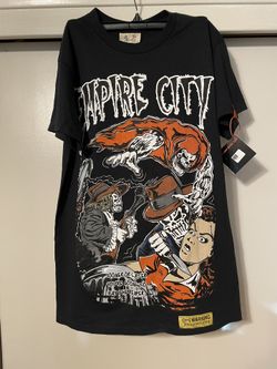 BRANDX STUDIO Black Empire City Short Sleeve Shirt Mens Size Small New