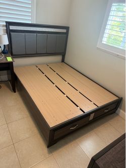 Bed frame and drawer