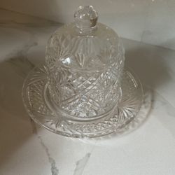 Waterford Society Crystal Cheese Dome Or Butter Dish