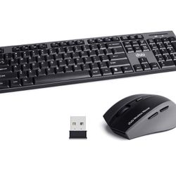 Wireless Keyboard and Mouse Combo, UHURU Compact Slient Wireless Keyboard Mouse for Window XP/7/8/10, PC, Computer, Smart TV