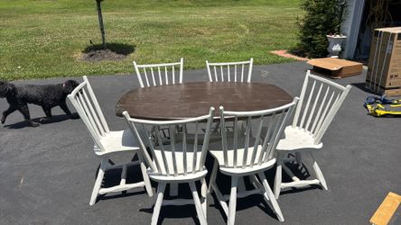 Wooden table chairs