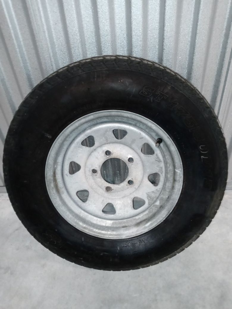 2-Trailer Tire Tires With Galvanized Rims #ST175/80/D13 Great Condition Barely Used! Selling as a Pair!