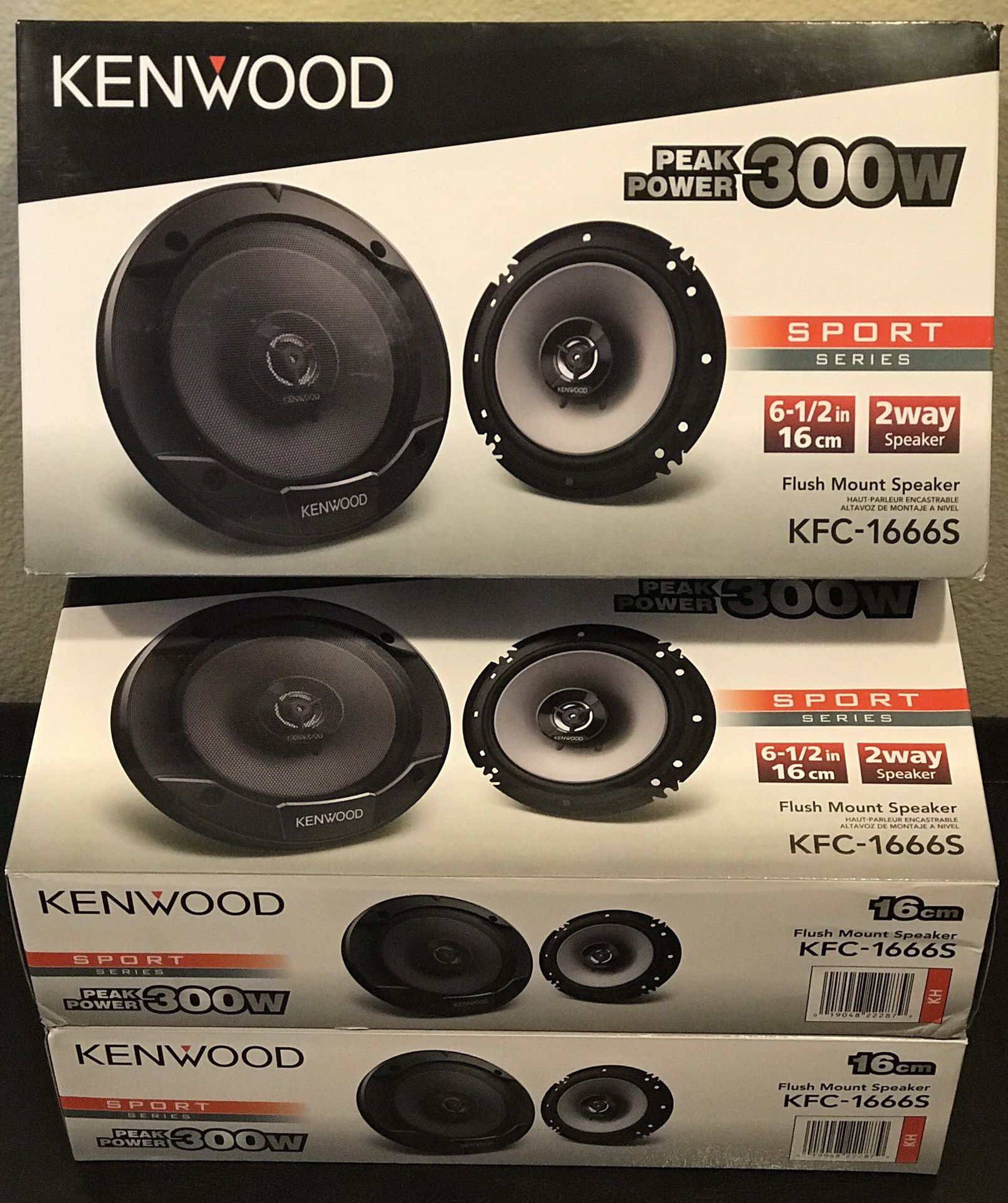 New Kenwood 6.5” inch 300 Watts Car Audio Speakers (pair) 🔥🔊